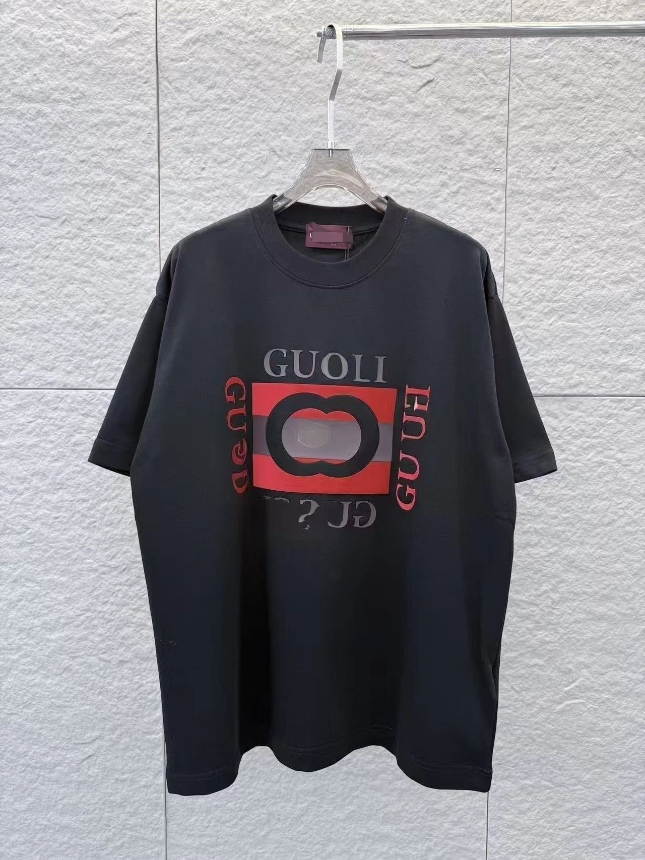 Gucci Graphic Print Oversized T-Shirt Navy - 13