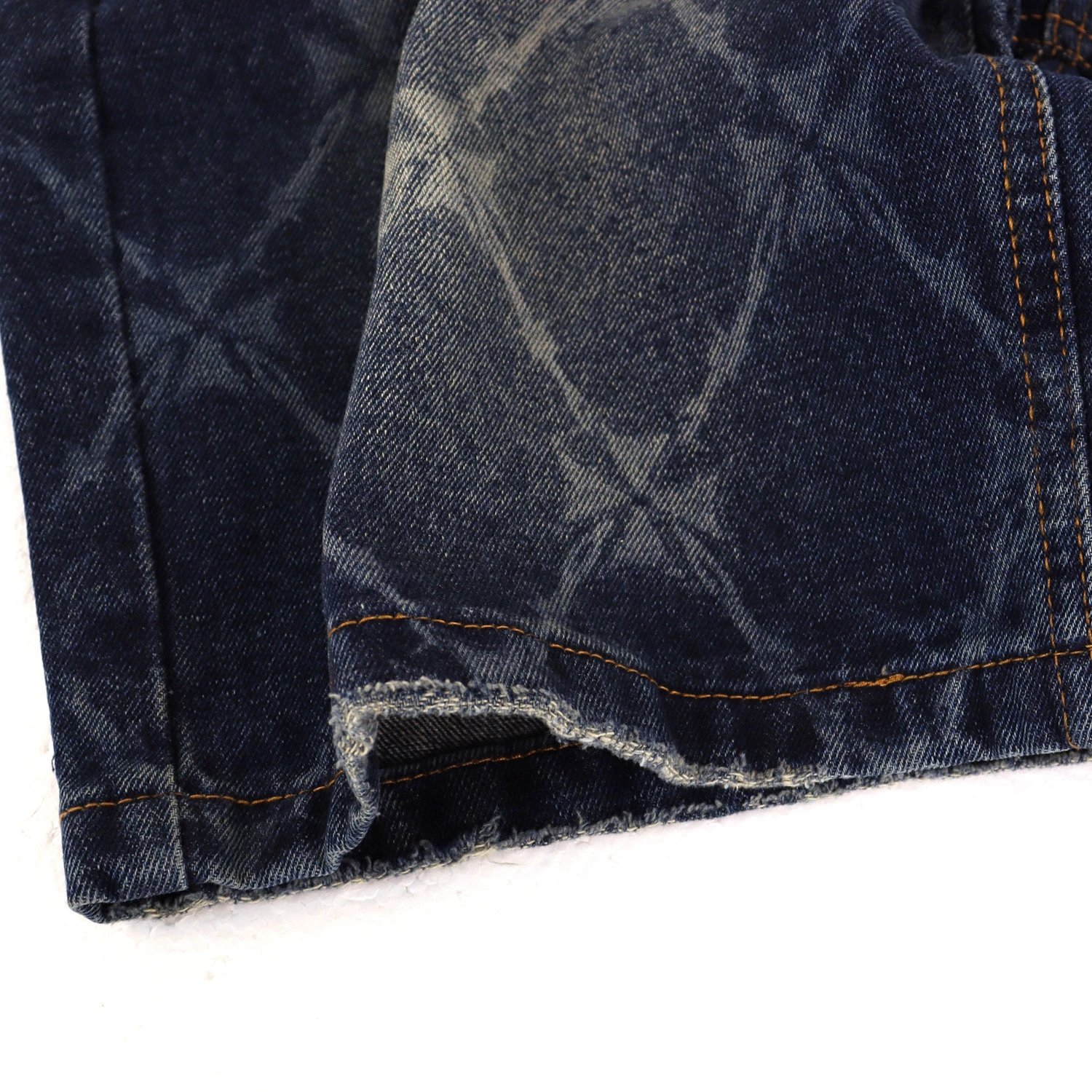 Denim Shorts Blue Black Tie-Dye Patterned Streetwear