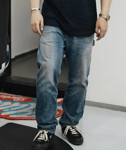 Yohji Yamamoto x Neighborhood Collection de Projets Communs Distressed Denim Jeans - 9