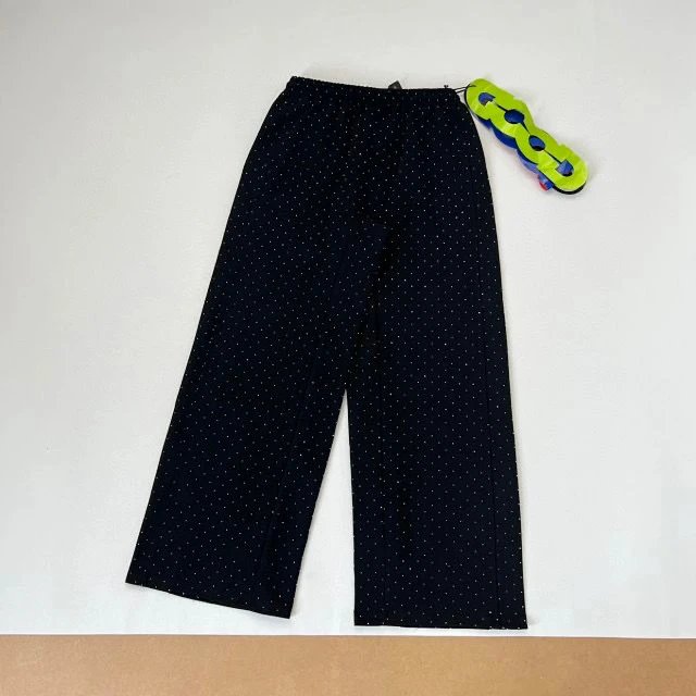 Good Brand Polka Dot Wide-Leg Sweatpants Black - 21