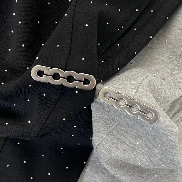 Good Brand Polka Dot Wide-Leg Sweatpants Black - 25