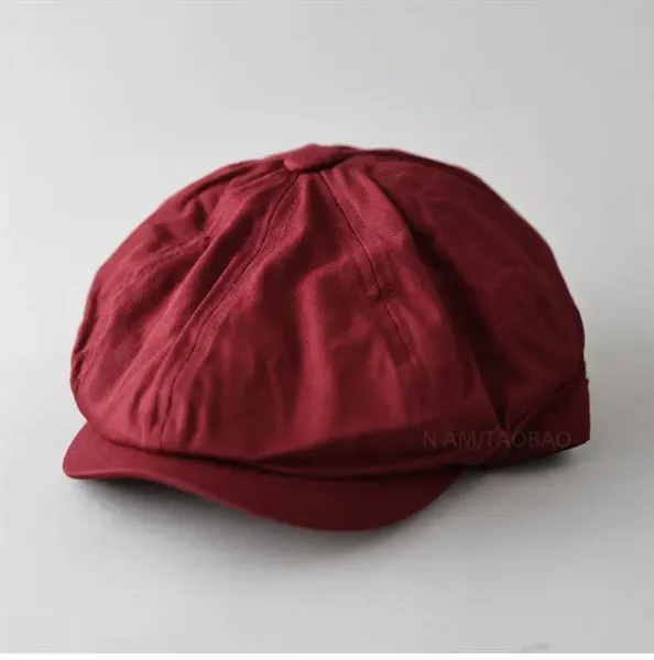 Design Newsboy Cap Navy Blue Hat - 8