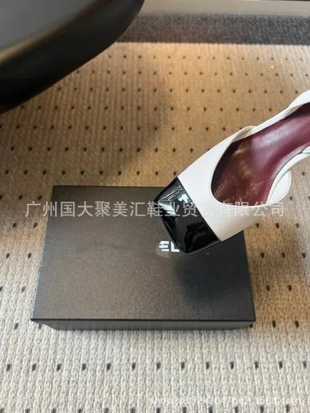 HAN Slingback Square-Toe Heels Black - 10