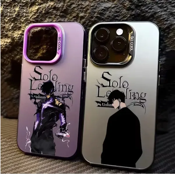 Design Solo Leveling Anime Graphic Phone Case Silver - 2