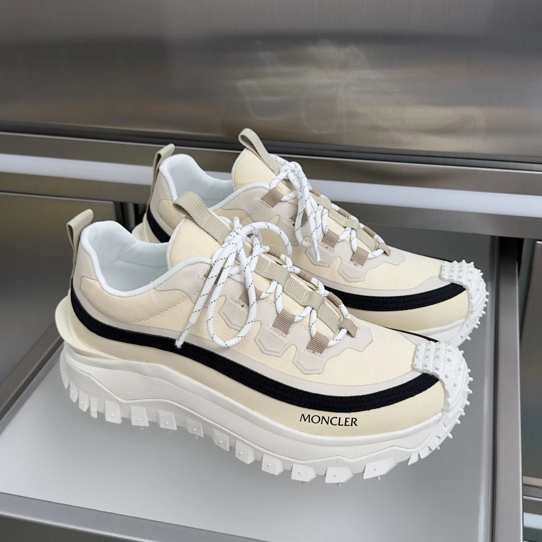 Moncler Trail Runner Beige Chunky Sneakers