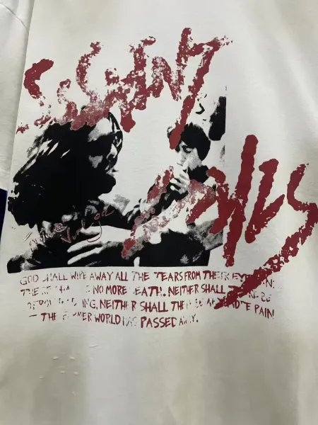 Saint Tears Graphic Print Oversized T-Shirt White - 19