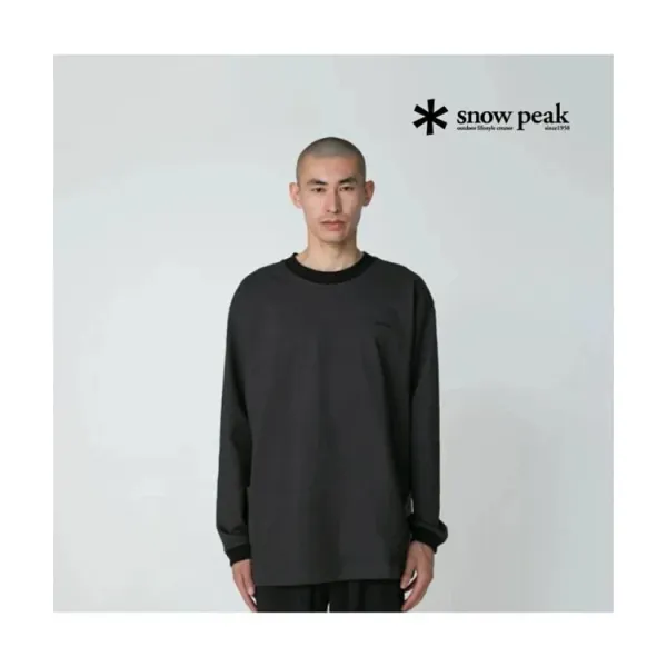 Arc'teryx Snow Peak Base Layer T-Shirt Gray and Striped Beige / Blue T-Shirts - 6
