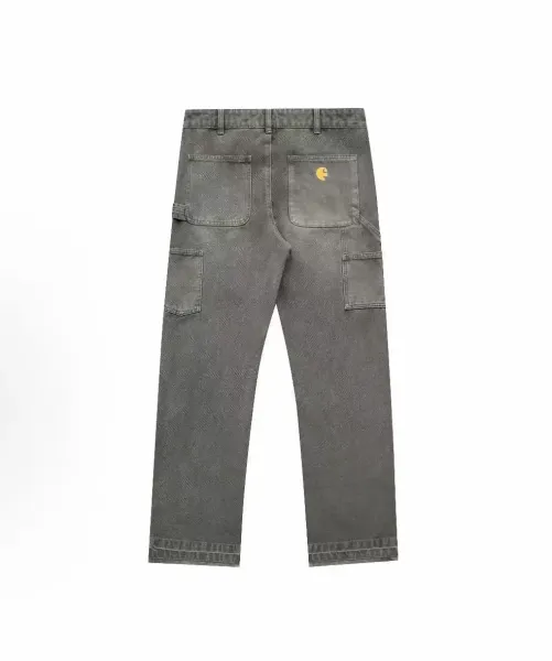 Design Cargo Pants Light Gray Washed Utility Pants - 5