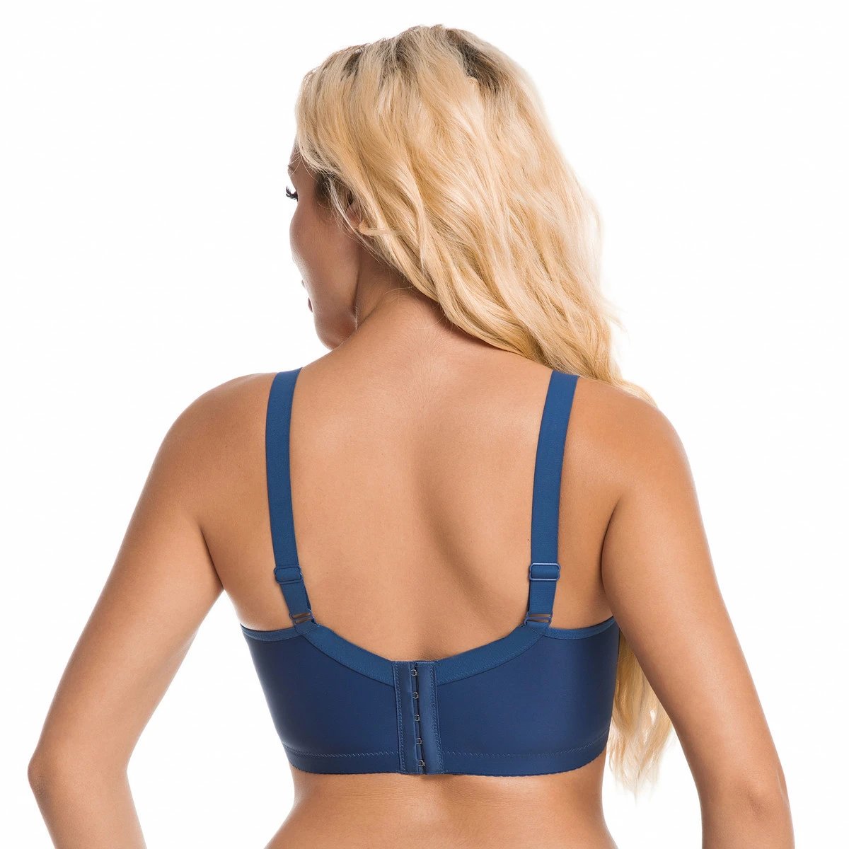 Blue Seamless Underwire Push-Up Bra