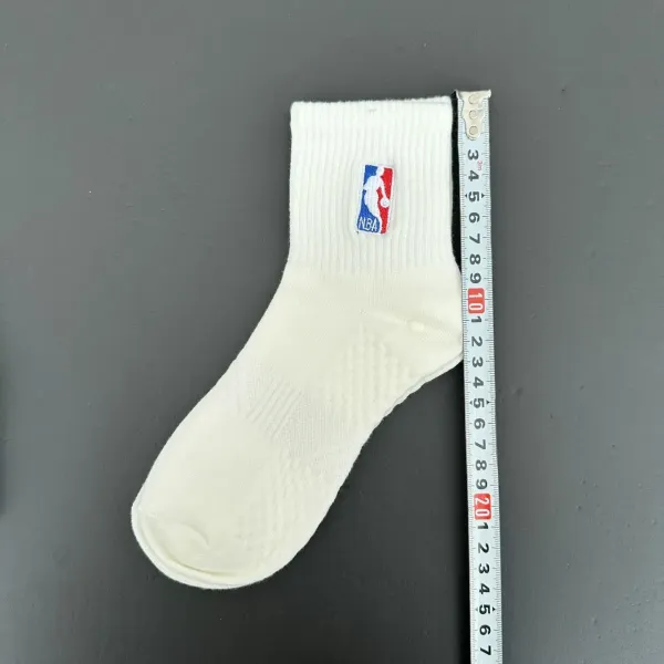 Design Ribbed Crew Socks Black - 7