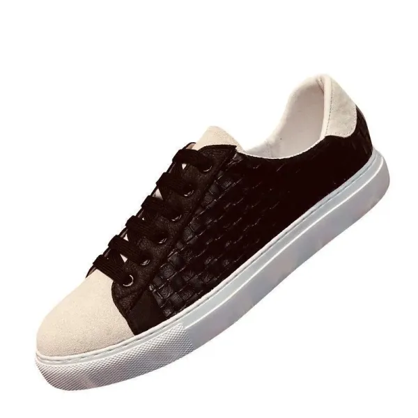 Bottega Veneta Intrecciato Leather Sneakers White and Black - 14
