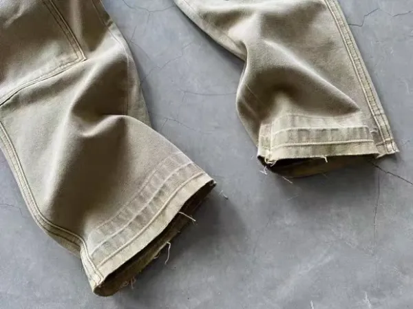 Design Cargo Pants Light Gray Washed Utility Pants - 35