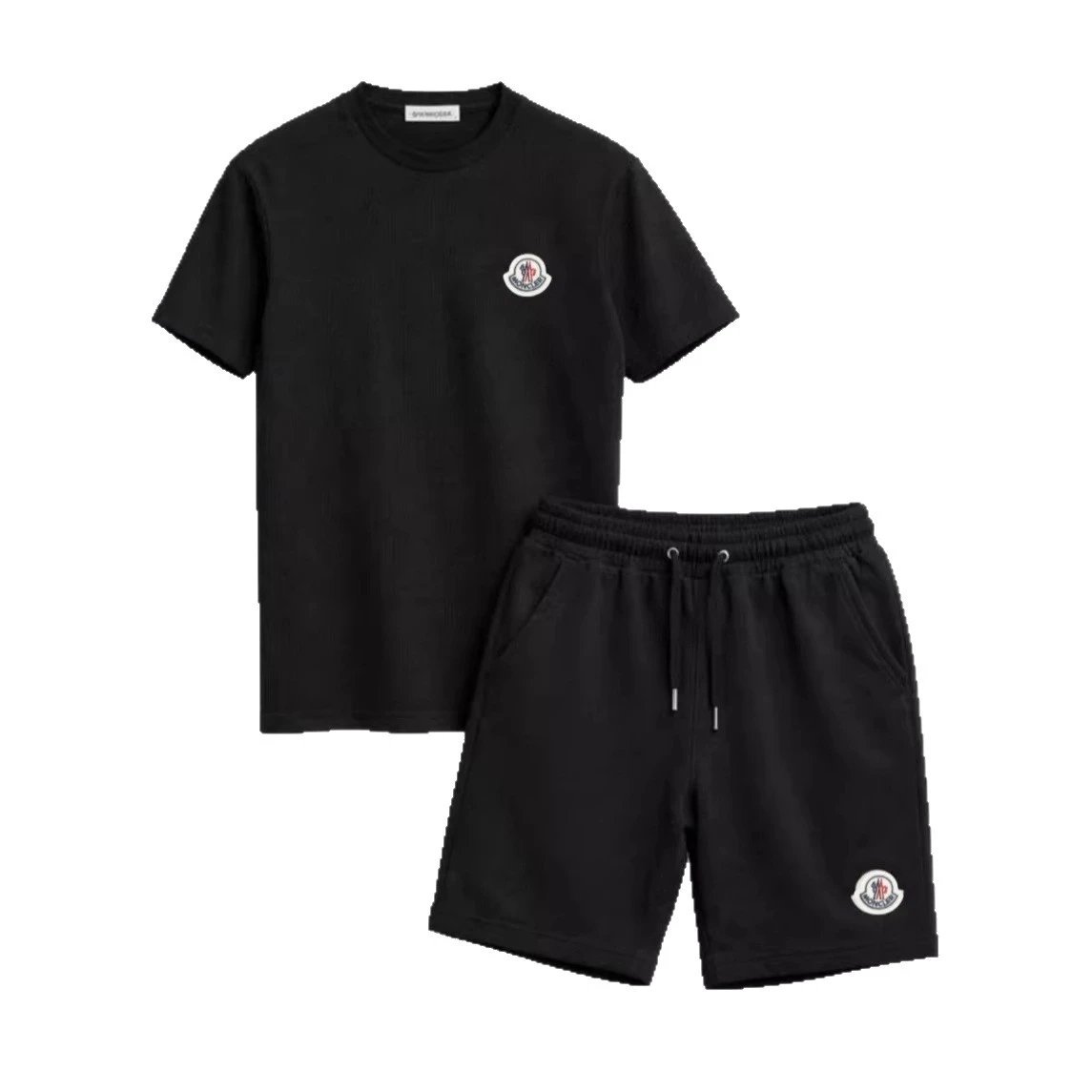 Moncler Logo Black Cotton休闲 Set