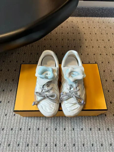 Maison Margiela Tabi Sneakers White and Sky Blue with Floral Detail Sneakers Chunky Sneakers - 1