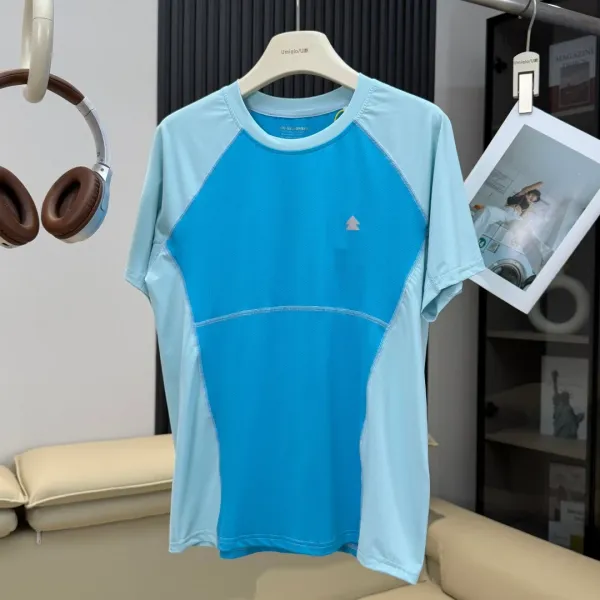 Design Uniqlo U Performance Raglan T-Shirt Blue and Gray T-Shirts - 9