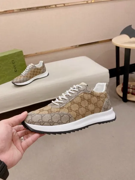 Gucci Rhyton GG Monogram Beige and Brown Sneakers - 2