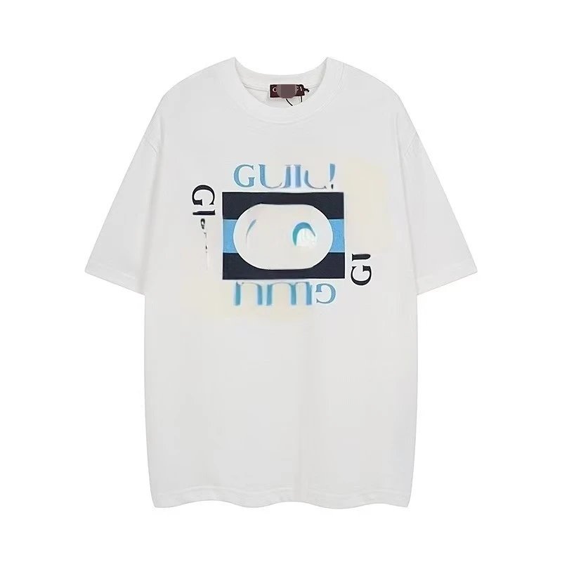 Gucci Graphic Print Oversized T-Shirt Navy - 6