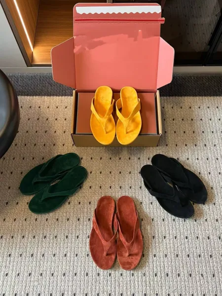 Jacquemus Les Tongs Jaune Suede Flip-Flops Slippers - 4