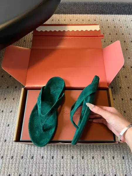 Jacquemus Les Tongs Jaune Suede Flip-Flops Slippers - 8