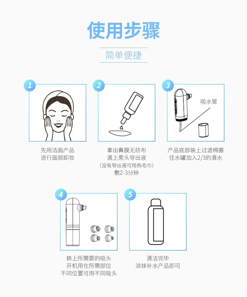 Design Micro Bubble Facial Cleansing Device White with Rose Gold Accents Electronics - 13