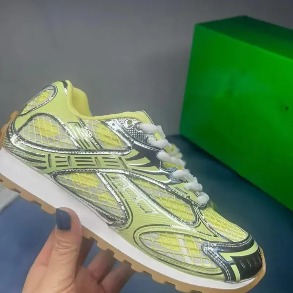 Asics Gel-Lyte III Neon Yellow Silver Mesh Sneakers Running Shoes - 1
