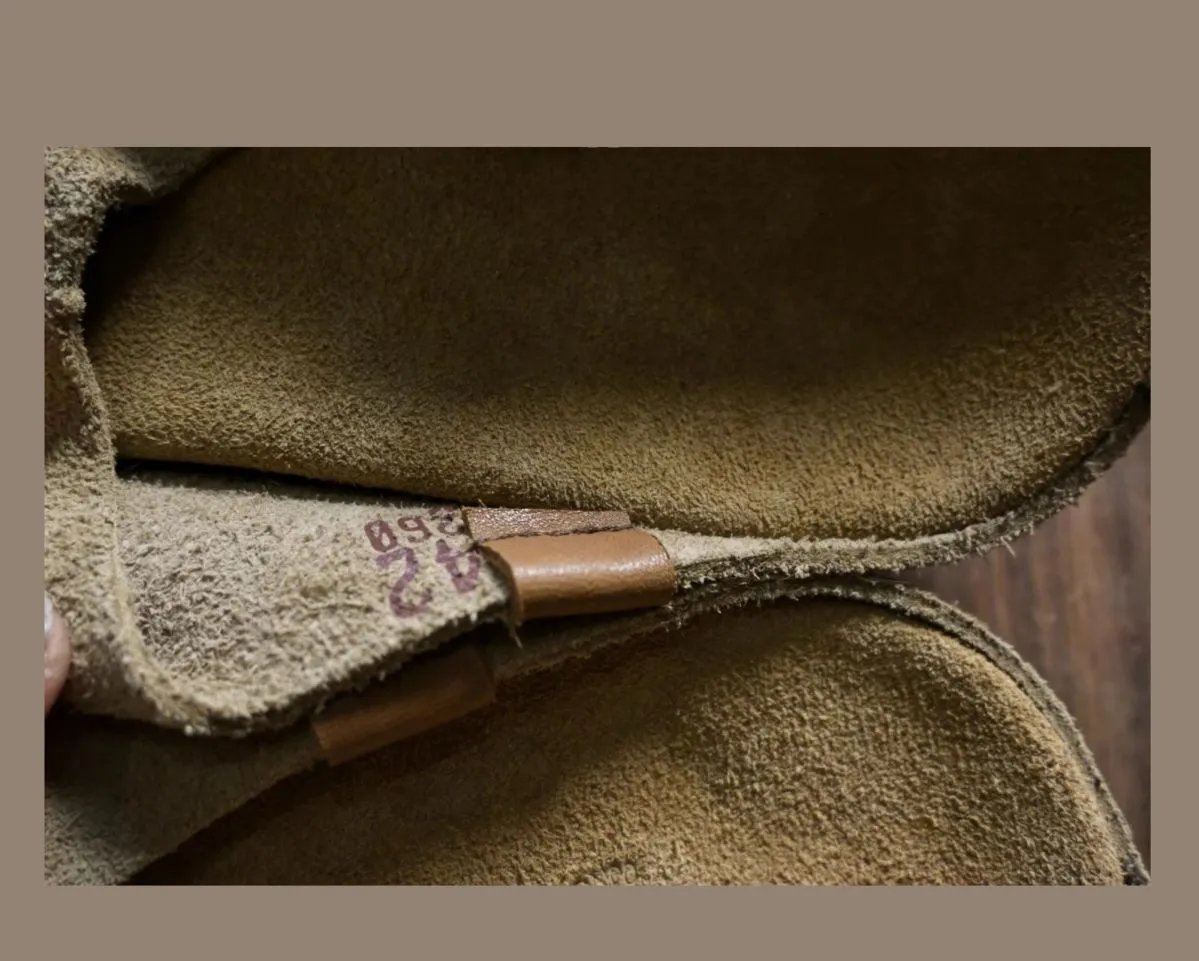 Design Suede Mule Slippers Beige Casual Shoes - 7