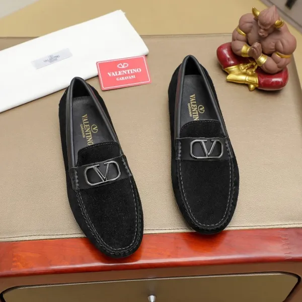 Valentino Garavani VLogo Loafer Navy Suede Loafers - 11