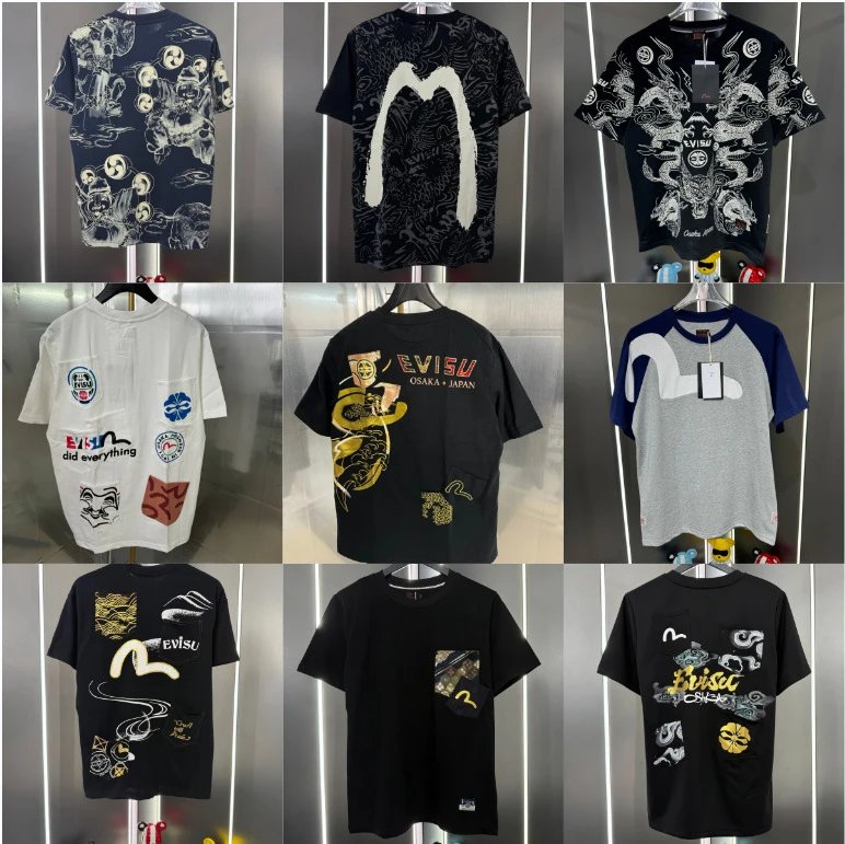 Evisu Osaka Japan Black Graphic Print T-Shirt