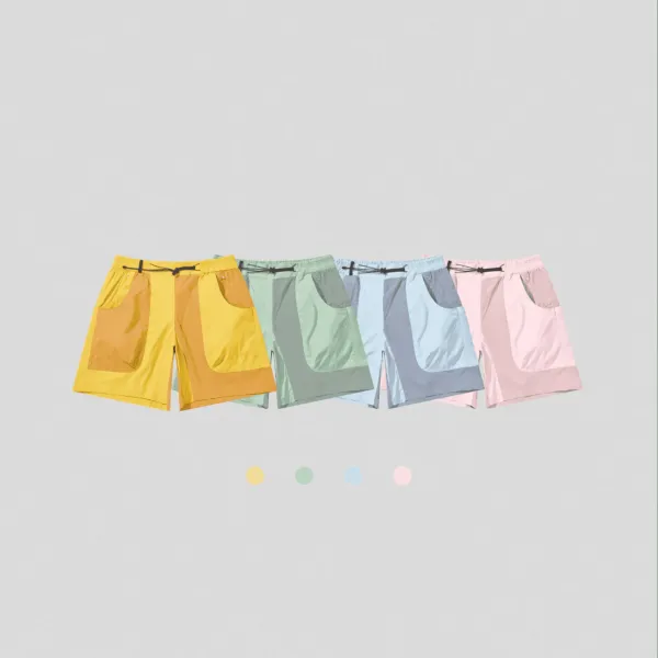Design Patchwork Utility Shorts Mint Green - 2