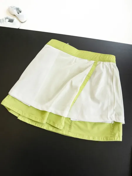 Design Wrap Skirt Shorts Lime Green Functional Sporty Shorts - 14