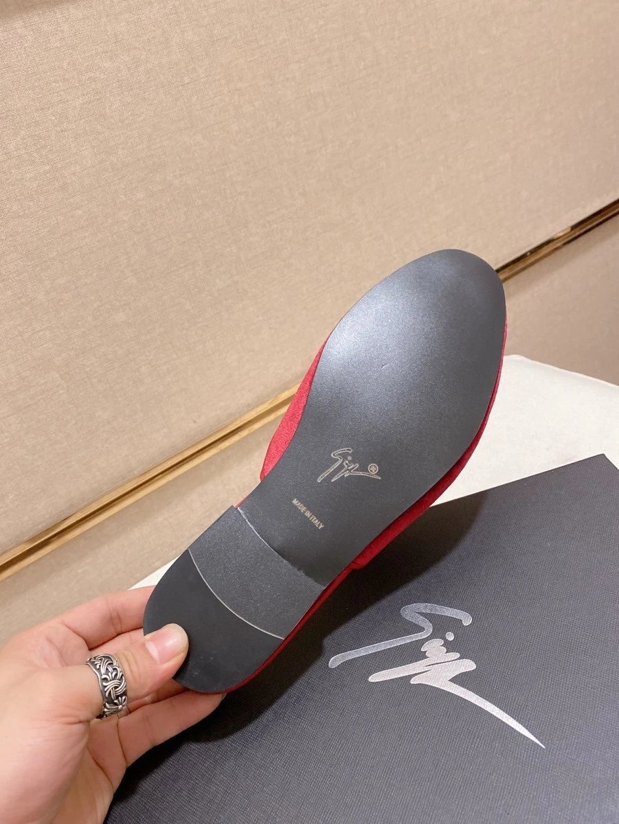 Design Giuseppe Zanotti Velvet Mule Slippers Black Slippers - 7