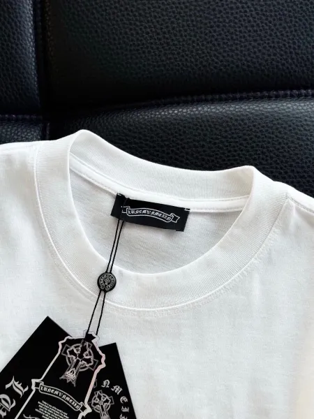 Chrome Hearts Cross Embroidered White T-Shirt - 8