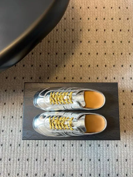 Design Mule Sneaker Green and Yellow Lace-Up Slip-On Sneakers - 28