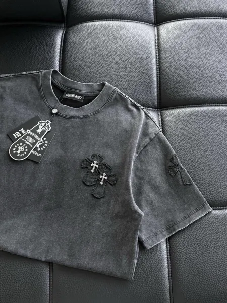 Chrome Hearts Cross Embroidered White T-Shirt - 16