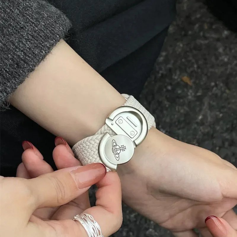 Vivienne Westwood Orb Logo Buckle Woven Nylon Bracelet — SB000873 listing image