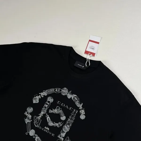Coach Graphic Print T-Shirt Black - 19