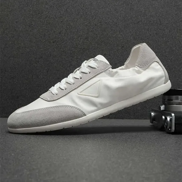Design Minimalist Low-Top Sneaker White and Gray - 1