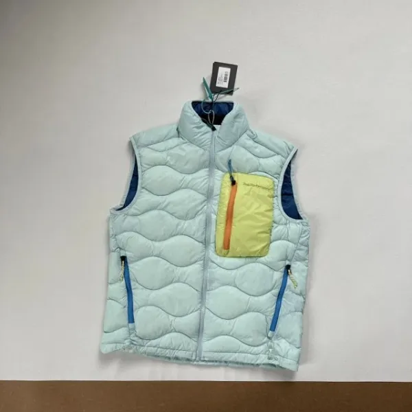 Arc'teryx Helium Down Collection Vest Light Blue with Lime Pocket Outerwear.vest - 11