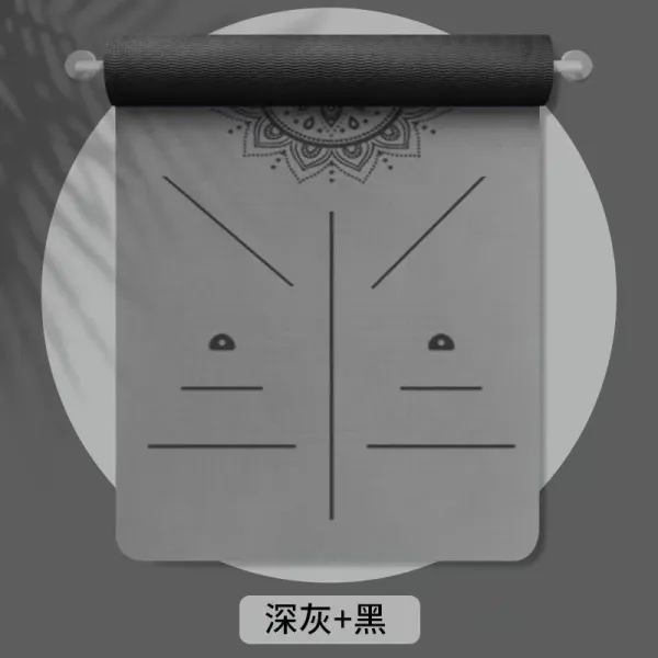 Design Yoga Mat Deep Gray + Black Activewear - 1