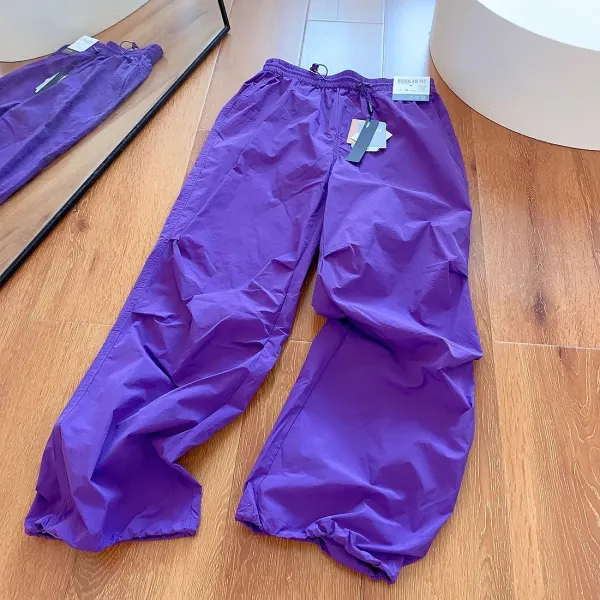 JNCO Wide-Leg Windbreaker Pants Pink - 30