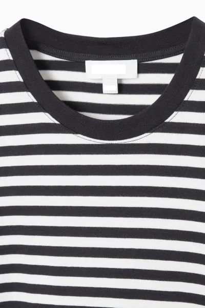 Design Classic Breton Stripe Black and White T-Shirt - 6