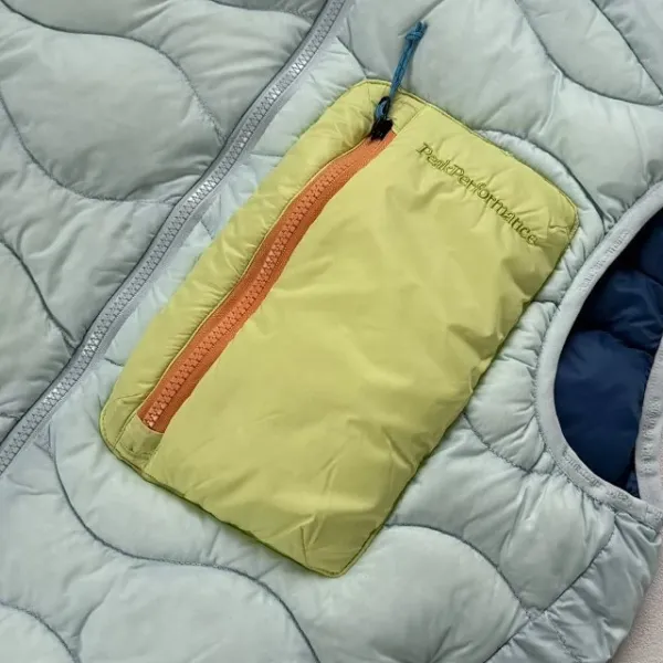 Arc'teryx Helium Down Collection Vest Light Blue with Lime Pocket Outerwear.vest - 17