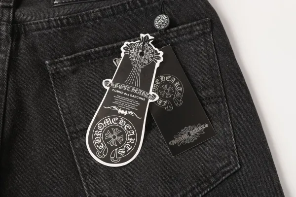 Chrome Hearts Cross Logo Denim Shorts Black - 29