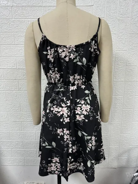 Design Floral Print Tie-Neck Midi Dress - 7