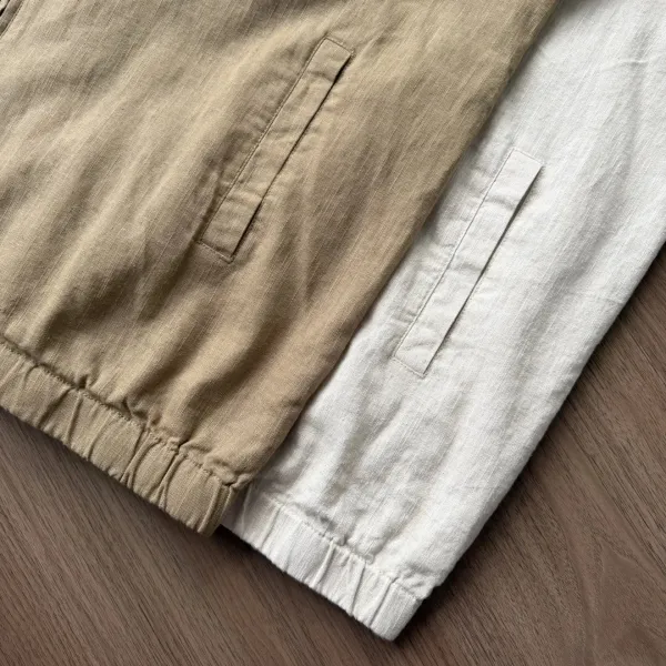 Design Minimalist Zip-Up Jacket Beige Outerwear - 15
