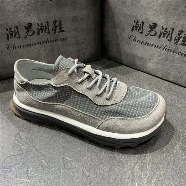 Design Chaonanchaoxie Grid Mesh Sneakers Gray Sneakers - 7