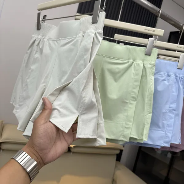 Design Umigio / U Pleated Waist Shorts Lavender Shorts - 4