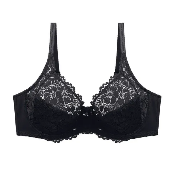 Design Lace-Trimmed Emerald Green Underwire Bra Underwear - 11