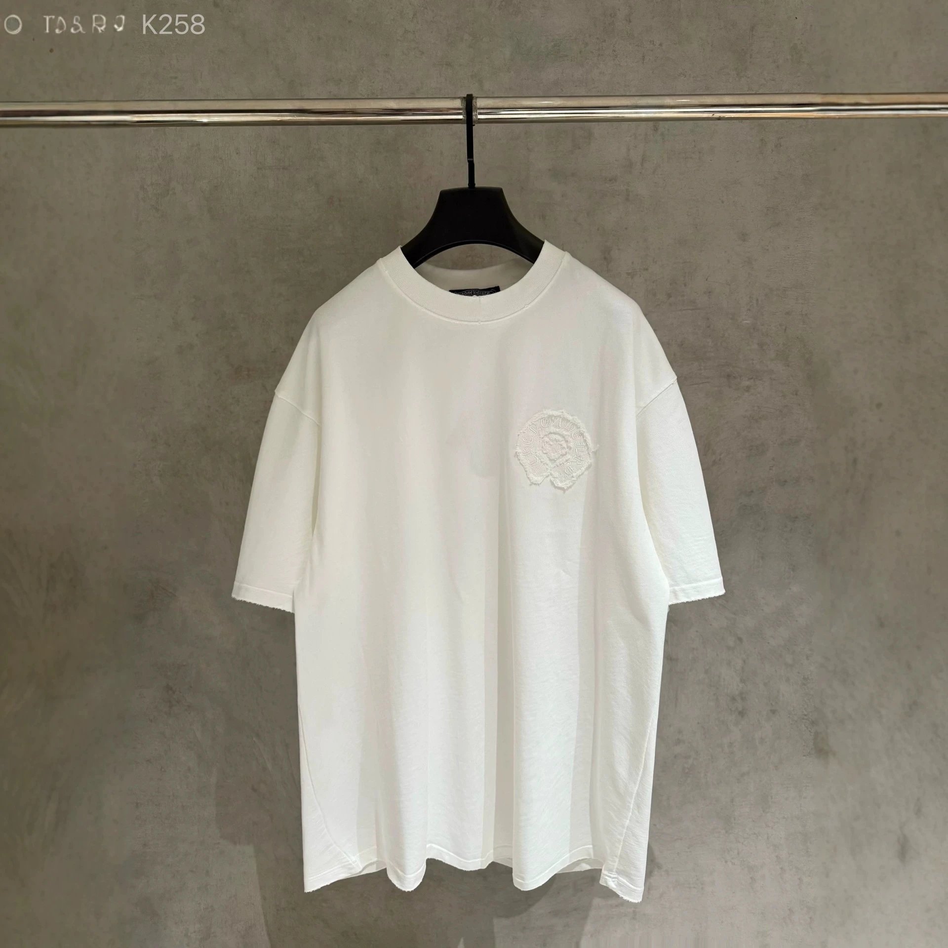 Chrome Hearts Cross Embroidered Black Oversized T-Shirt