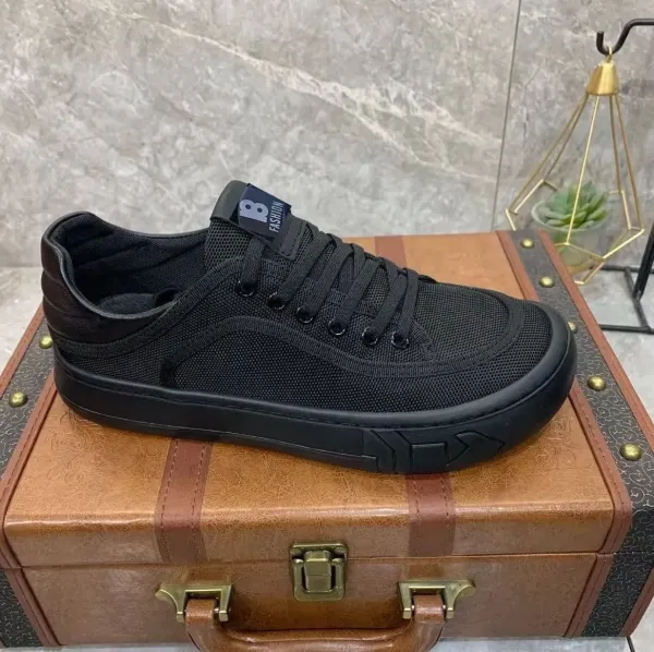 Design B Fashion Black Mesh Sneakers - 6